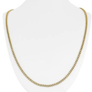14k Yellow Gold 23.9g Solid 3.5mm Curb Link Chain Necklace 26.5": Details Condition: Excellent Condition, Professionally Cleaned and Polished Metal: 14k Gold (Marked, and Professionally Tested) Weight: 23.9g Length: 26.5 Inches Width: 3.5mm Closure: Spring