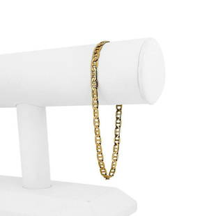 14k Yellow Gold 6.2g Hollow Light 4.5mm Mariner Gucci Link Bracelet Italy 8.75": Details Condition: Excellent Condition, Professionally Cleaned and Polished Metal: 14k Gold (Marked, and Professionally Tested) Weight: 6.2g Length: 8.75 Inches Width: 4.5mm Closure: Lobster