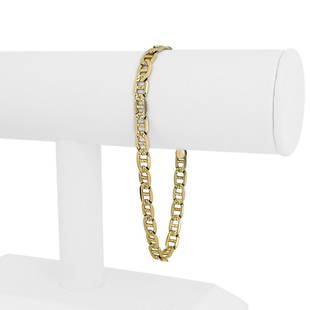 14k Yellow Gold 12.6g Diamond Cut 6mm Mariner Gucci Link Bracelet Italy 8.5": Details Condition: Excellent Condition, Professionally Cleaned and Polished Metal: 14k Gold (Marked, and Professionally Tested) Weight: 12.6g Length: 8.5 Inches Width: 6mm Closure: Lobster Claw