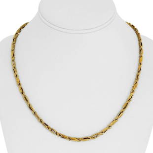 14k Yellow Gold 7.8g Hollow Light 3.5mm Open Link Rope Chain Necklace 20": Details Condition: Excellent Condition, Professionally Cleaned and Polished Metal: 14k Gold (Marked, and Professionally Tested) Weight: 7.8g Length: 20 Inches Width: 3.5mm Closure: Lobster Claw