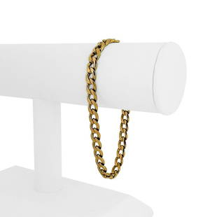14k Yellow Gold 19.8g Solid Men's 6.5mm Curb Link Bracelet Israel 8.5": Details Condition: Excellent Condition, Professionally Cleaned and Polished Metal: 14k Gold (Marked, and Professionally Tested) Weight: 19.8g Length: 8.5 Inches Width: 6.5mm Closure: Lobster