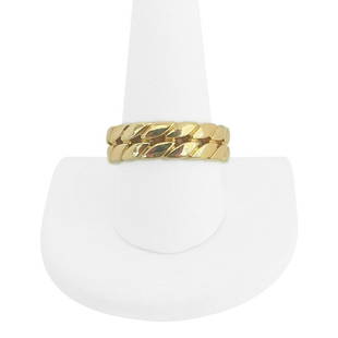 David Yurman 18k Yellow Gold Men's 7mm Heavy Curb Link Ring Size 10 with Pouch: Details Condition: Excellent Condition, Professionally Cleaned and Polished Metal: 18k Gold (Marked, and Professionally Tested) Weight: 16.5g Size: 10 Width: 7mm Markings: "D.Yurman" "750" 