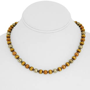 14k Yellow White and Rose Gold 26g Satin Finish 7mm Ball Link Necklace Italy 17": Details Condition: Excellent Condition, Professionally Cleaned and Polished Metal: 14k Gold (Marked, and Professionally Tested) Weight: 26g Length: 17 Inches Width: 7mm Closure: Lobster Claw 