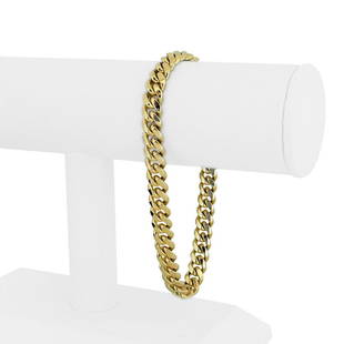 14k Yellow Gold 39.1g Solid Men's 8mm Cuban Curb Link Bracelet Turkey 9": Details Condition: Excellent Condition, Professionally Cleaned and Polished Metal: 14k Gold (Marked, and Professionally Tested) Weight: 39.1g Length: 9 Inches Width: 8mm Closure: Lobster Claw 