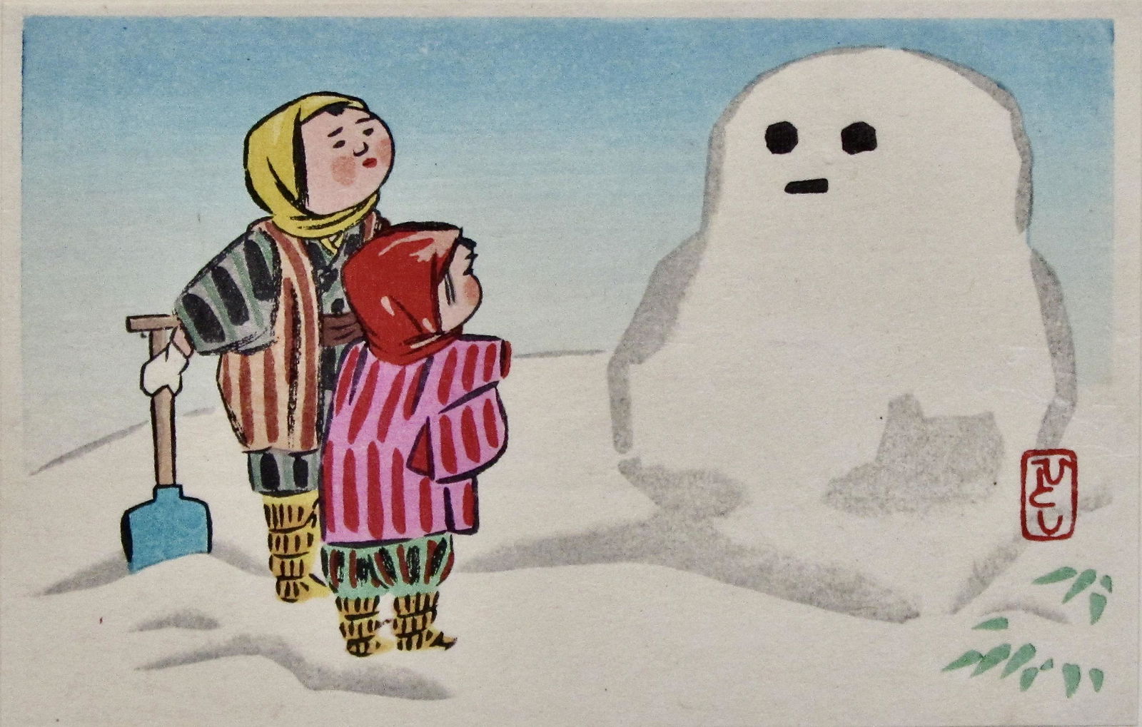 Kiyohara: Children with Snowman (1 of 2)