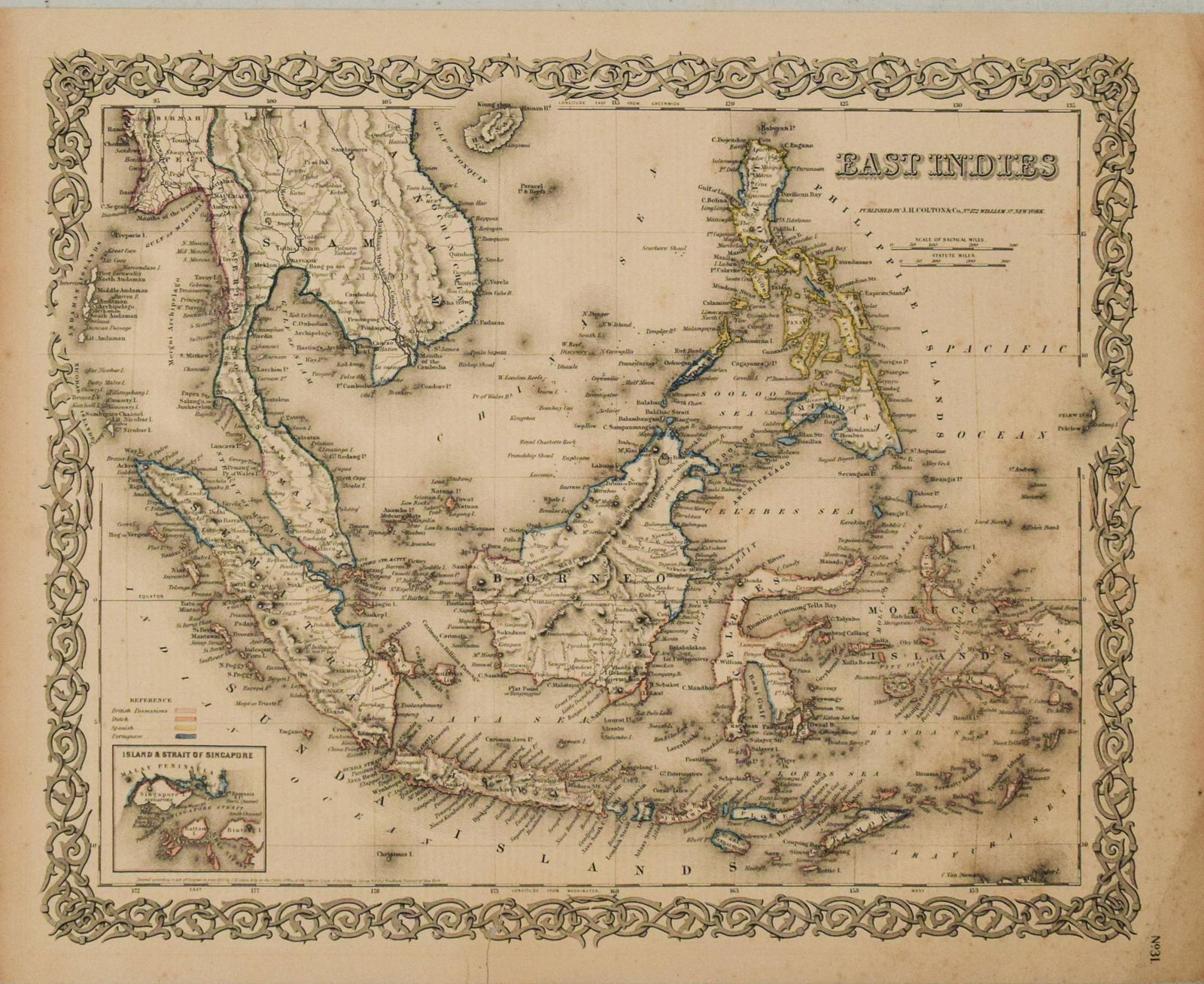 1855 Colton Map of East Indies -- East Indies (1 of 1)