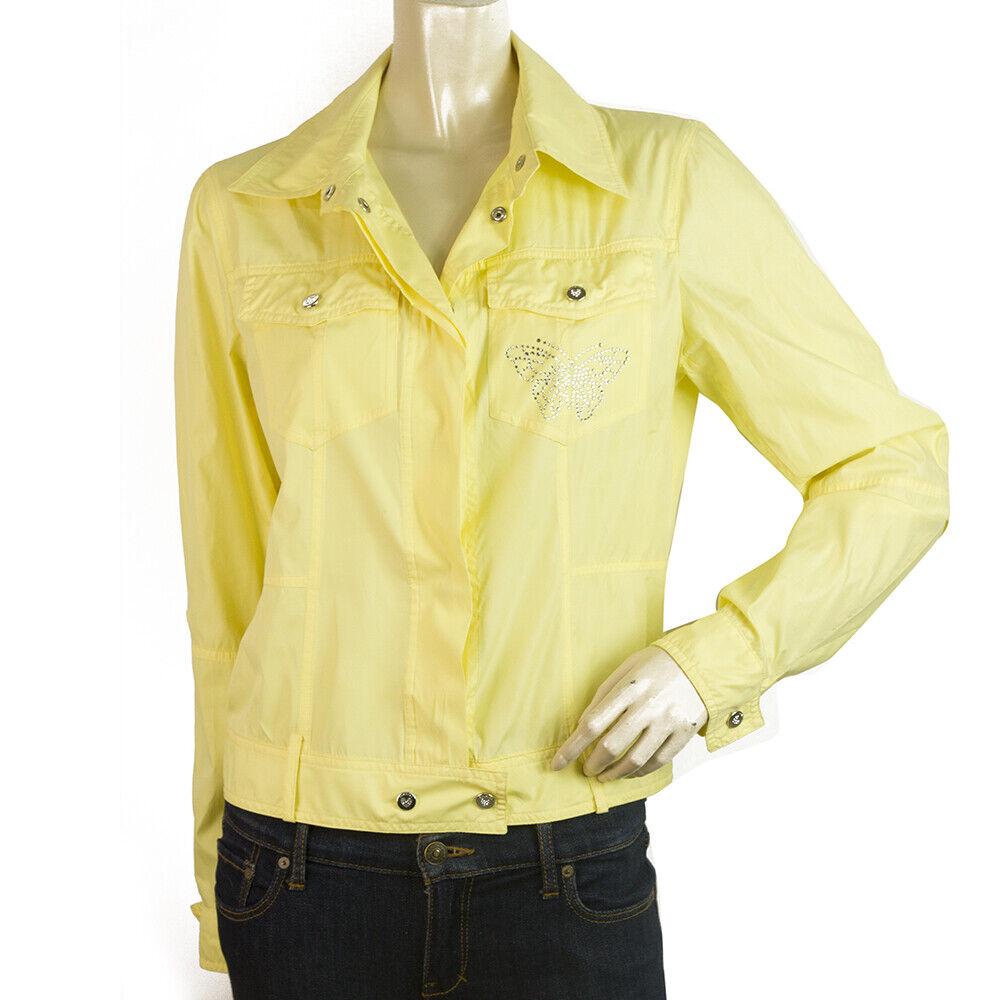 Blugirl Blumarine Yellow Polyester Lightweight Casual Jacket Butterfly sz 42 (1 of 6)