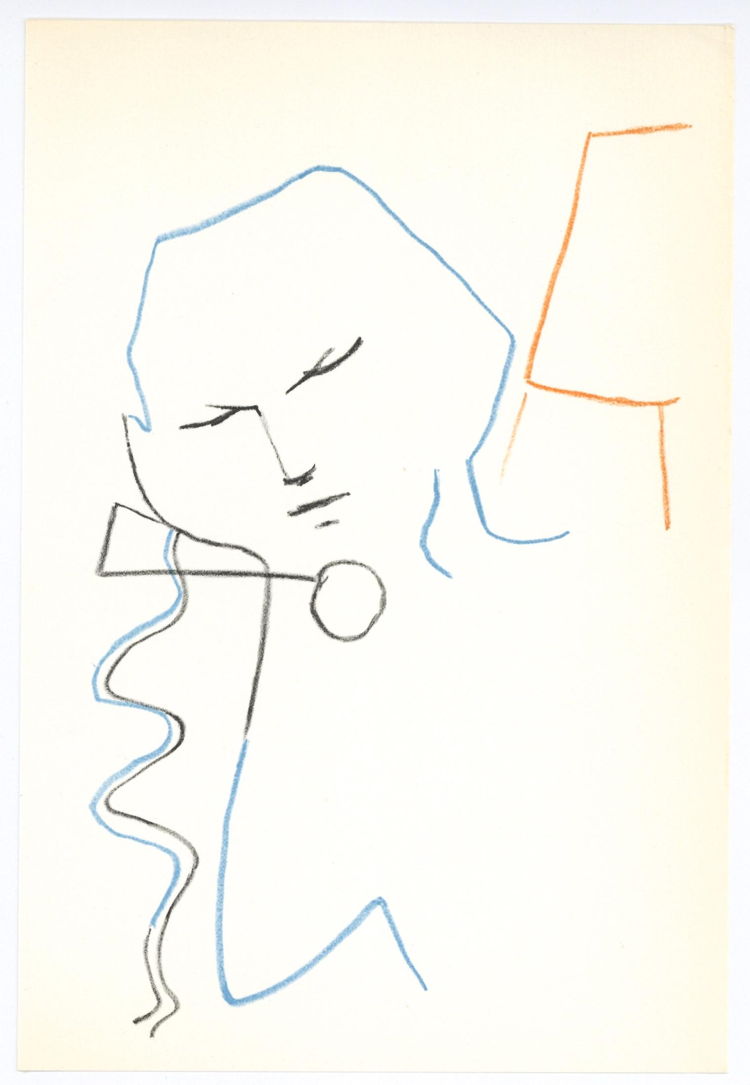 Jean Cocteau original lithograph | La voix humaine (1 of 1)