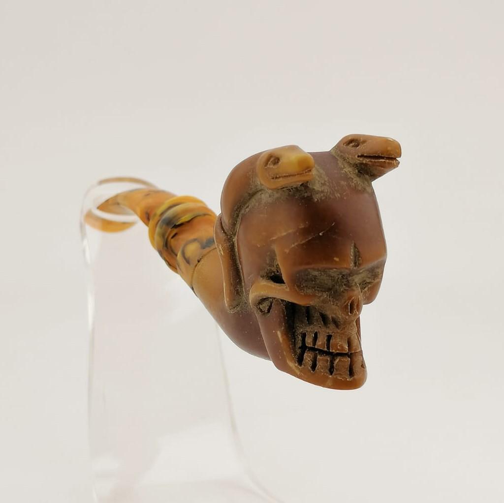 Skull with Snakes Meerschaum Pipe (1 of 8)
