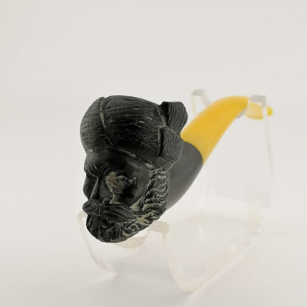 Sultan (King) Black Patterned,Hand carved Meerschaum Pipe (1 of 10)