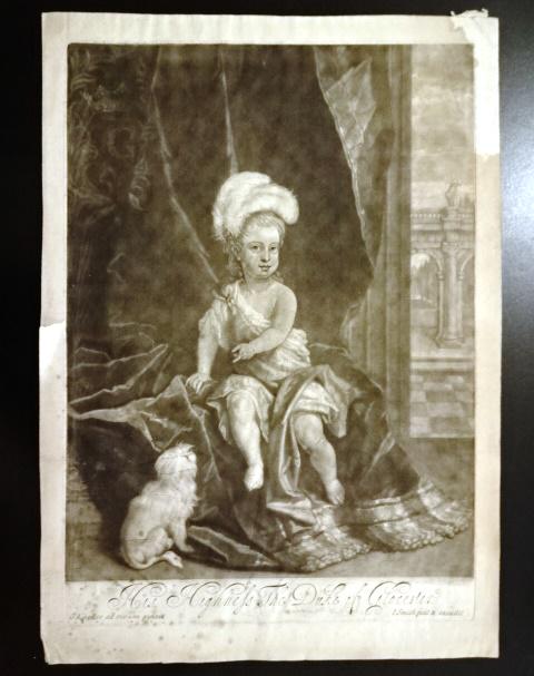1691 Mezzotint Duke of Glocester (1 of 2)