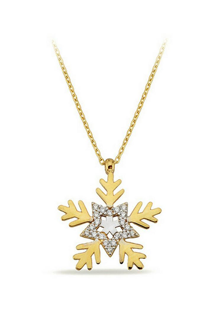 Snowflake charm necklace in 14k solid gold. Gold Snowflake Pendant. Christmas Gift for her. Snow: Title: Snowflake charm necklace in 14k solid gold. Gold Snowflake Pendant. Christmas Gift for her. Snow queen pendant necklace. Winter jewelry gift. Additional Information: Snowflake charm necklace in