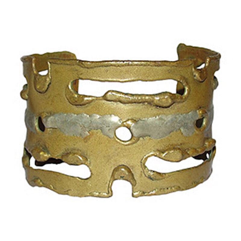 Brutalist Brass Cut Out Cuff (1 of 4)