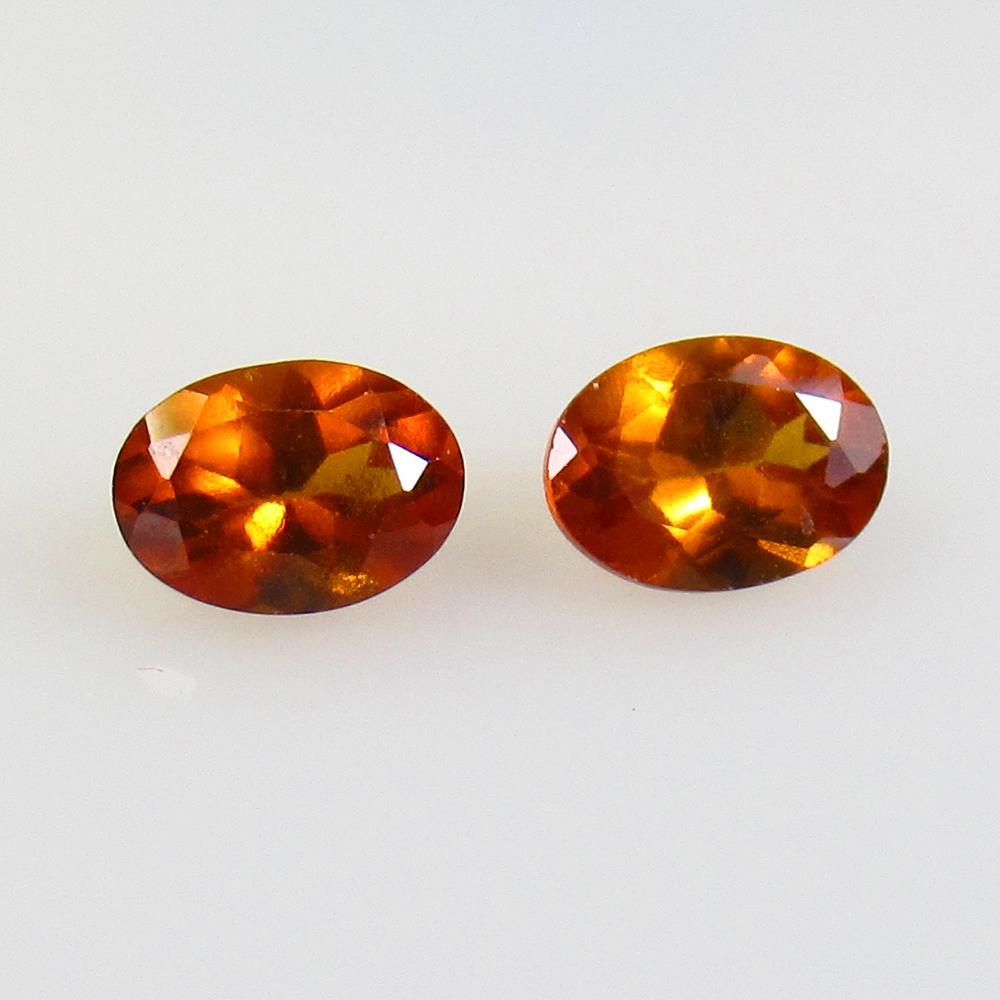 1.95 Ctw Natural Hessonite Garnet Oval Pair (1 of 2)