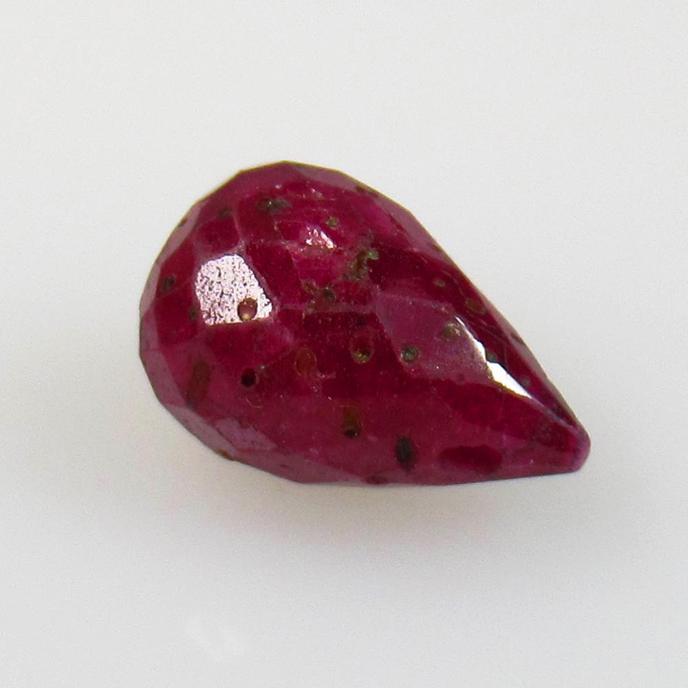 4.95 Ctw Natural Mozambique Red Ruby Pear Drop Beads (1 of 2)