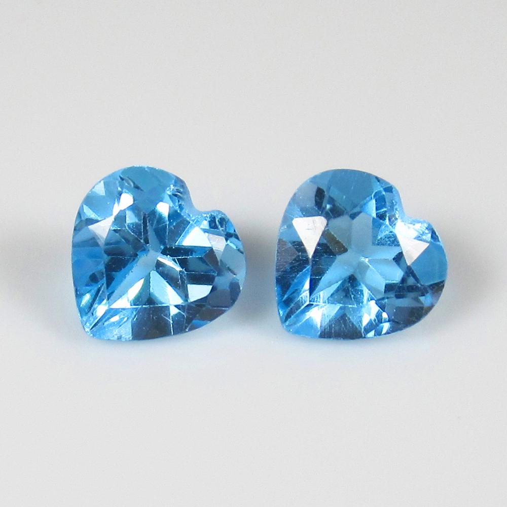 Natural Blue Topaz Pair - 1.70 Ct (1 of 2)