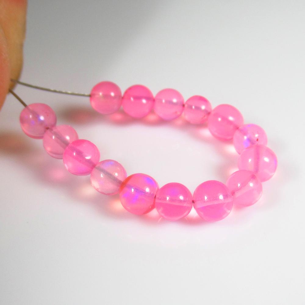 Natural Pink Fire Opal Beads - 3.58 Ct (1 of 2)