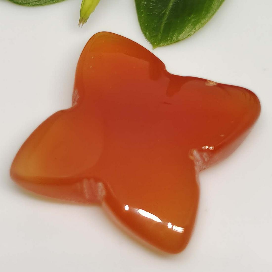 7.65 ct Natural Carnelian Star Cab: No Reserve! Title: 7.65 ct Natural Carnelian Star Cab Additional Information: Gemstones: Carnelian Carat Weights: 7.65 ct Size/Dimensions: 15 X 15 mm Materials & Techniques: Carnelian Shipping: Domest