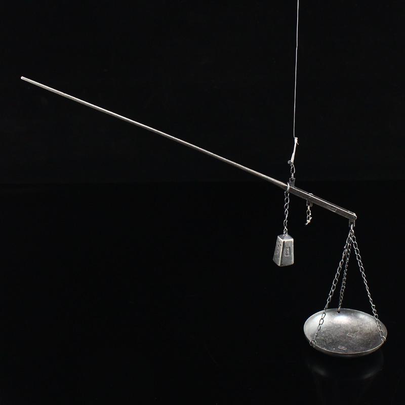 Chinese Pure Silver Weighing Tool - Steelyard: Title: Chinese Pure Silver Weighing Tool - Steelyard Date/Period: After 1900 Origin: Chinese Dimension: Dimension: 210 x 55(mm) 8.27 x 2.16(inches) Dimension: 22 x 11(mm) 0.87 x 0.43(inches) Weight: 0