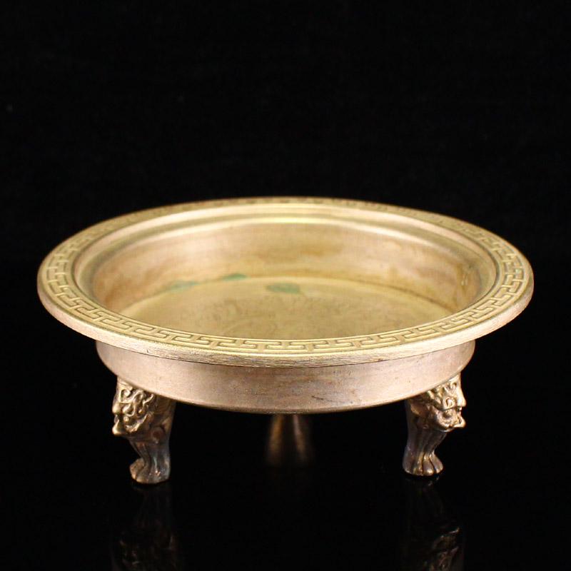 Vintage Chinese Silver 3 Leg Brush Washer (1 of 6)