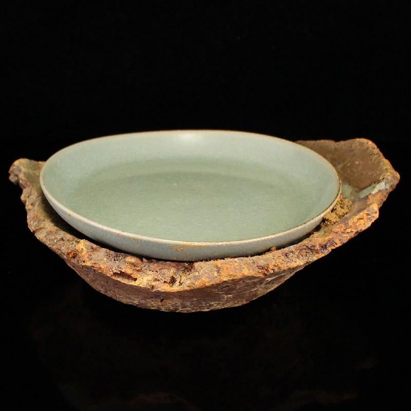 Chinese Sky Blue Glaze Ru Kiln Porcelain Plate (1 of 5)