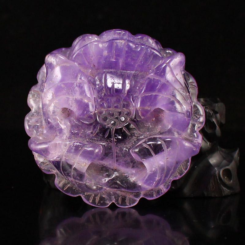 Beautiful Amethyst Lotus Flower Pendant (1 of 6)