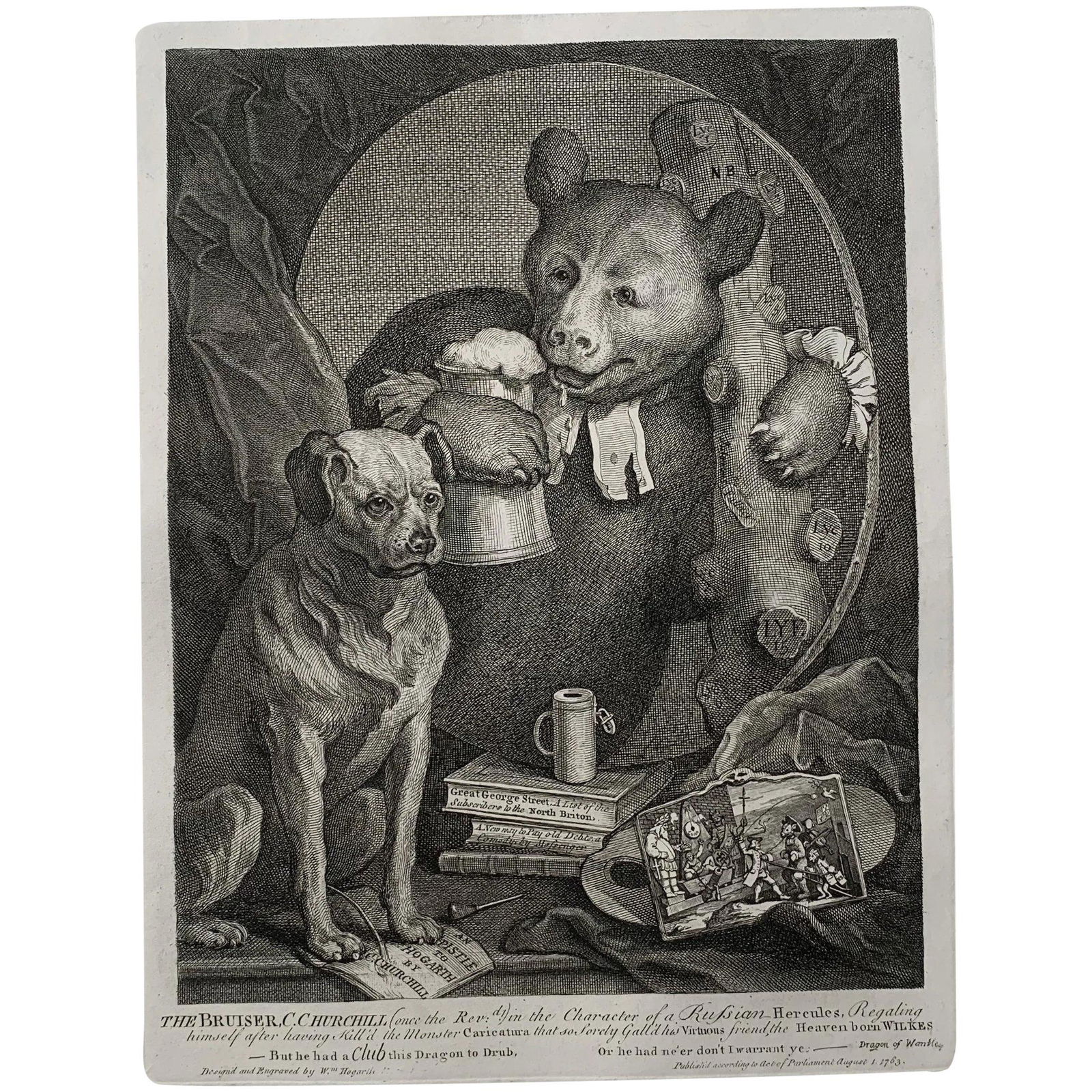 The Bruiser, C. Churchill. After William Hogarth. Heath edition 1822 (1 of 4)
