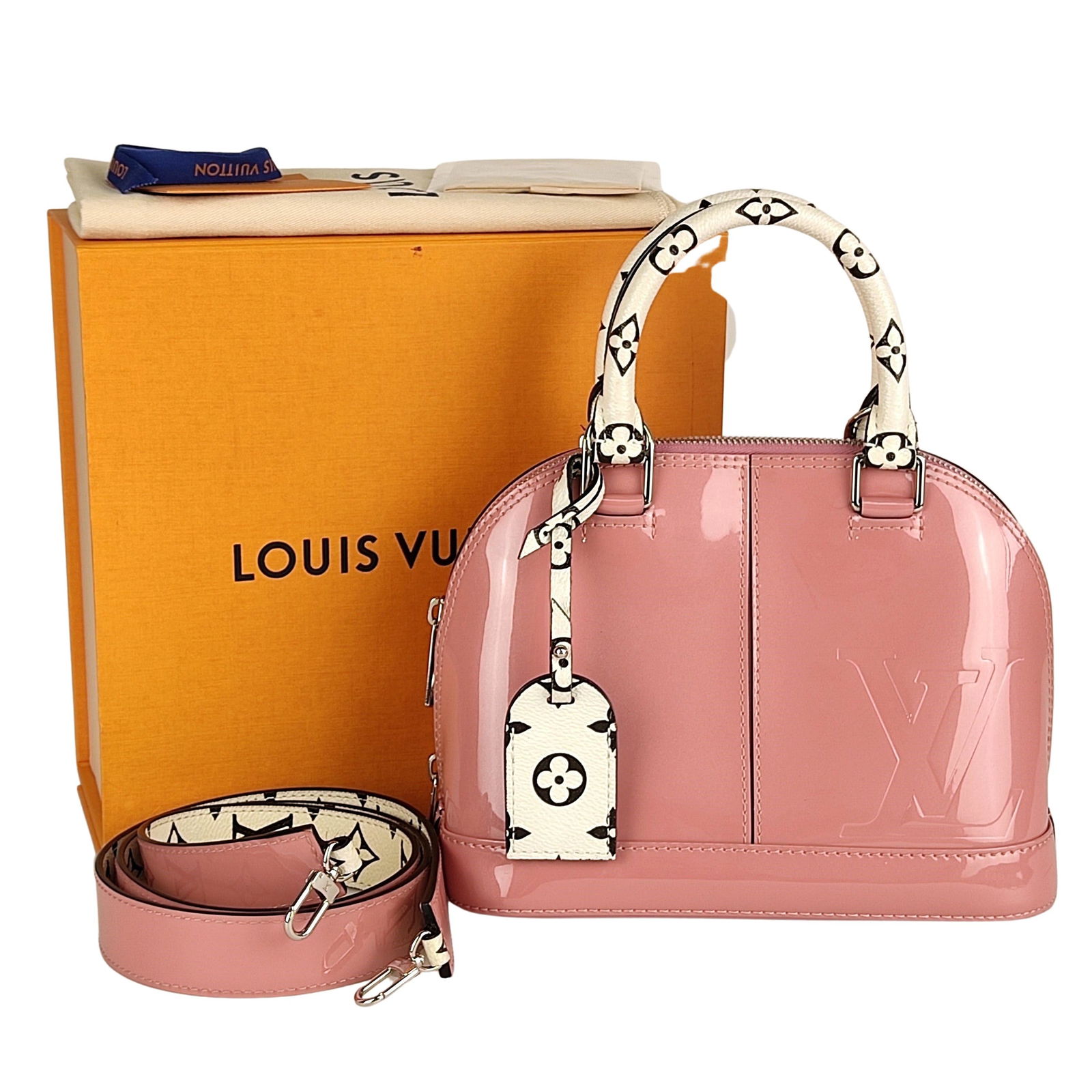 LOUIS VUITTON Patent "Mini Alma" bag (1 of 18)