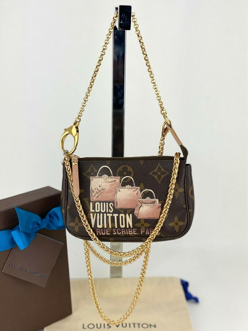 Louis Vuitton crossbody Mini Pochette Affiche Accessories Pink Monogram A647 AUT (1 of 12)