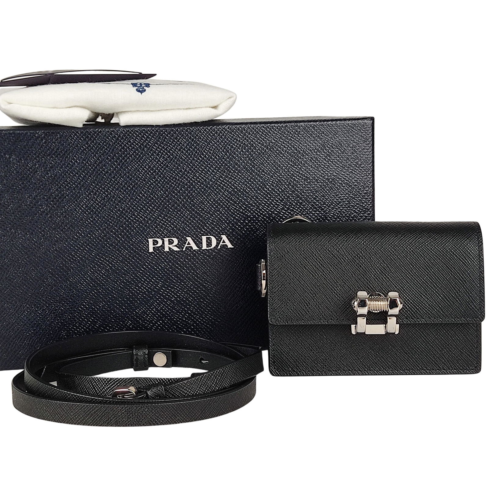 PRADA Black "2Way Saffiano" bag (1 of 13)
