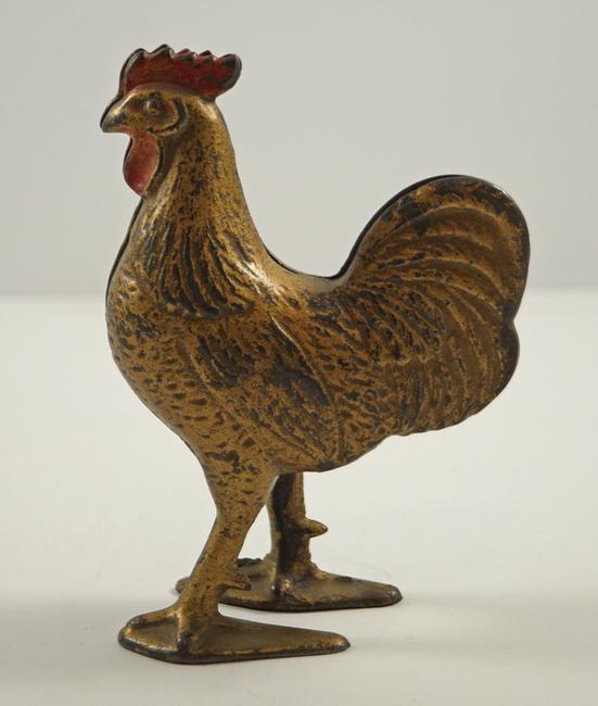 Antique Rooster Cast Iron Hubley Still Bank (1 of 5)