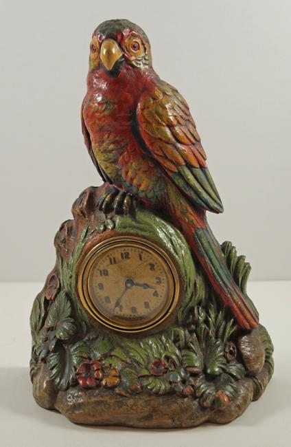 Antique Lux Figural Parrot Clock (1 of 6)
