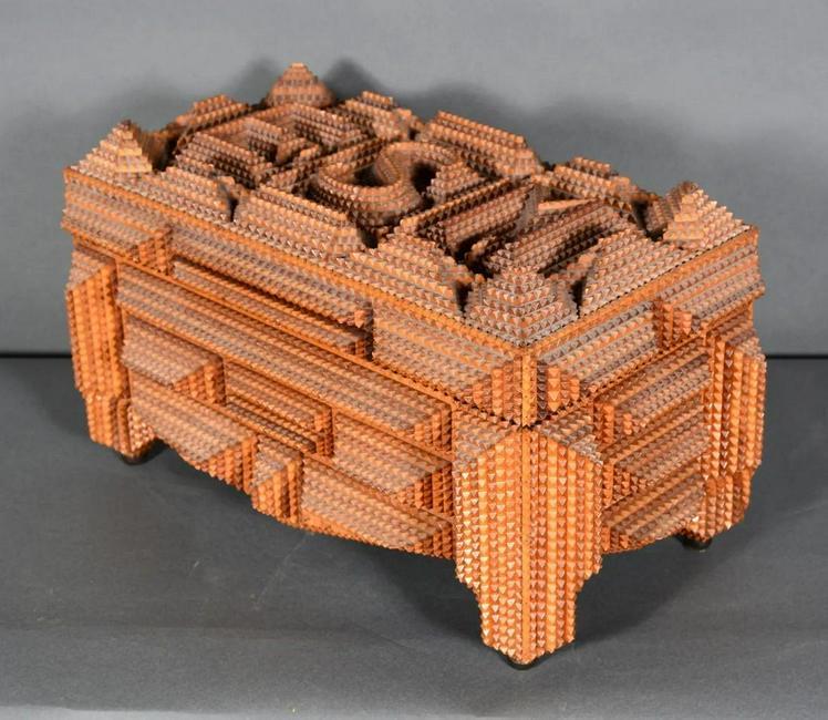 Karl Adleff Tramp Art Box Secret Opening (1 of 8)