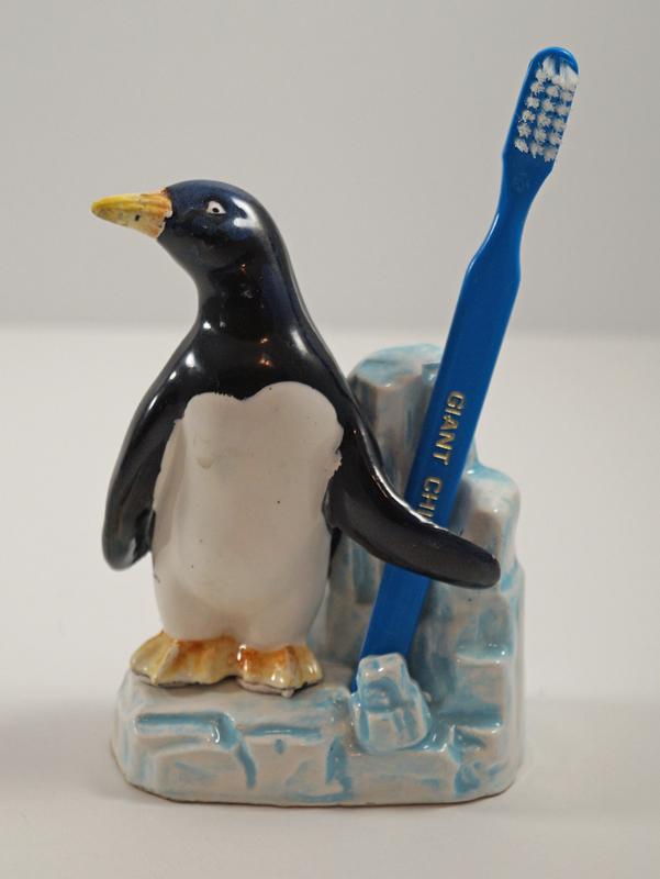 Antique Penguin Porcelain Toothbrush Holder (1 of 6)