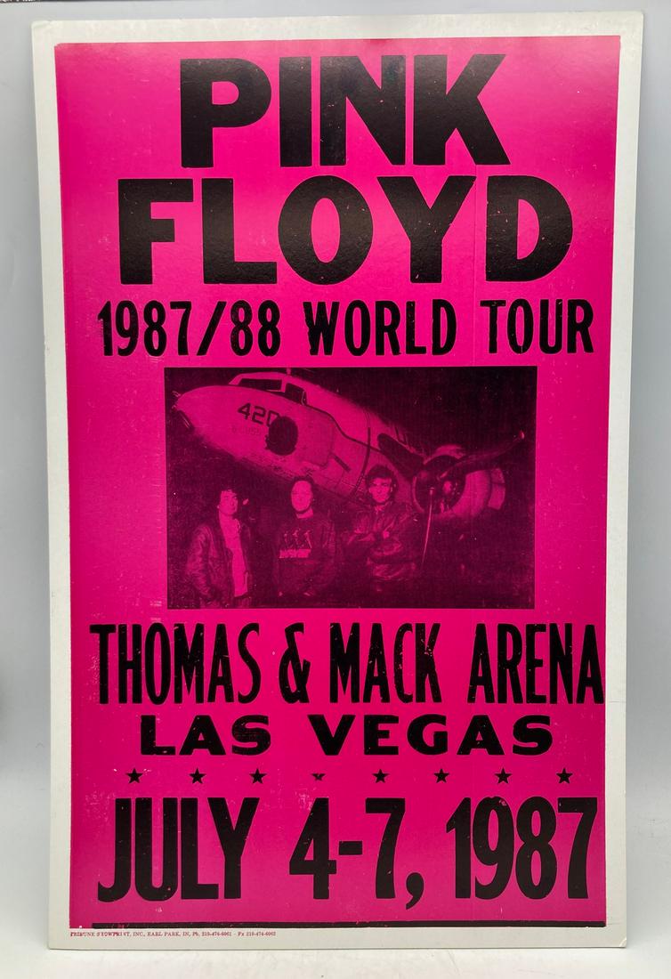 PINK FLOYD 1987/88 WORLD TOUR TRIBUNE SHOWPRINT 22"X14" LAS VEGAS CONCERT POSTER (1 of 5)