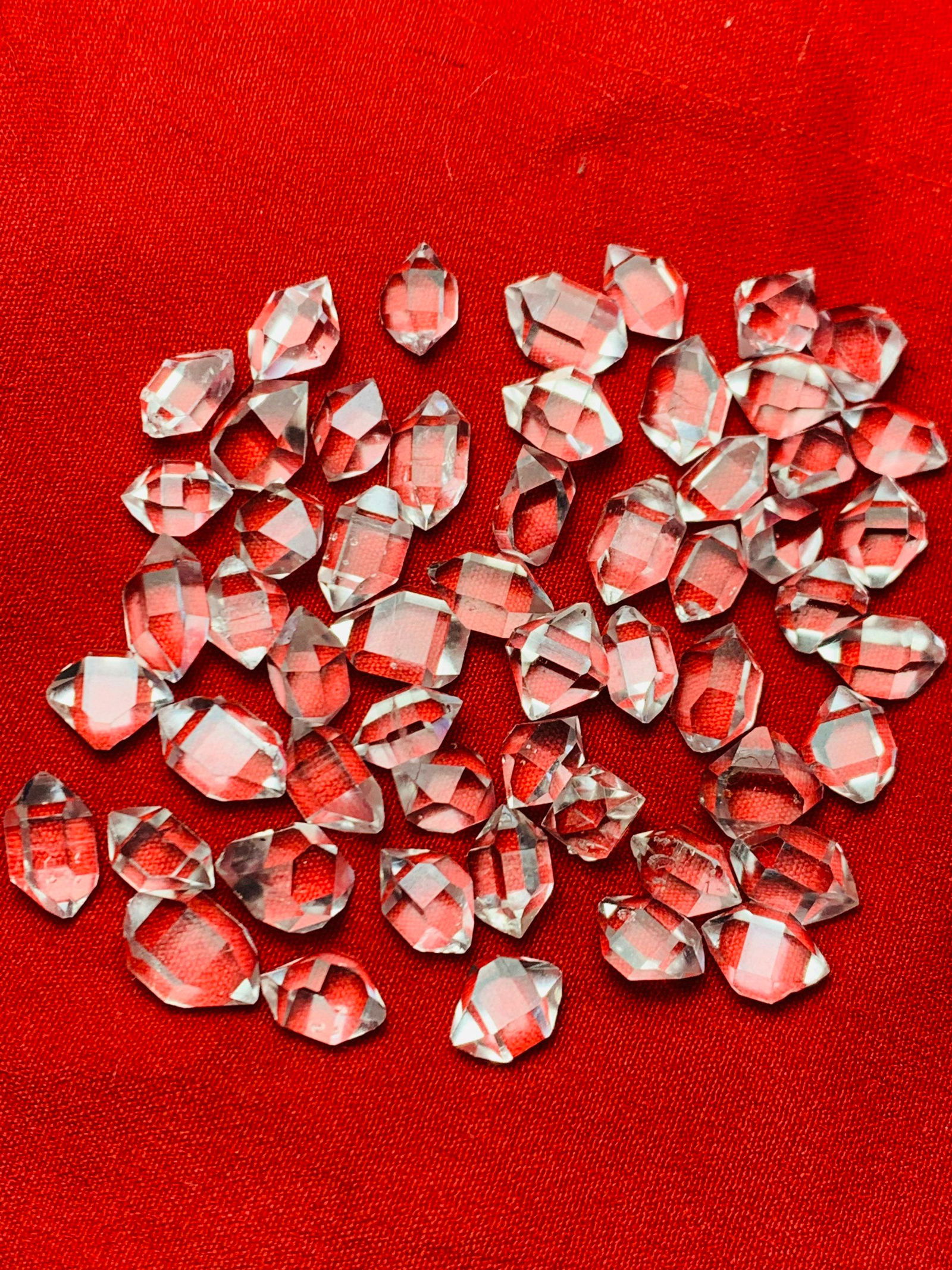 55 Pieces Herkimer diamond quartz crystals 10mm to 7mm (1 of 2)