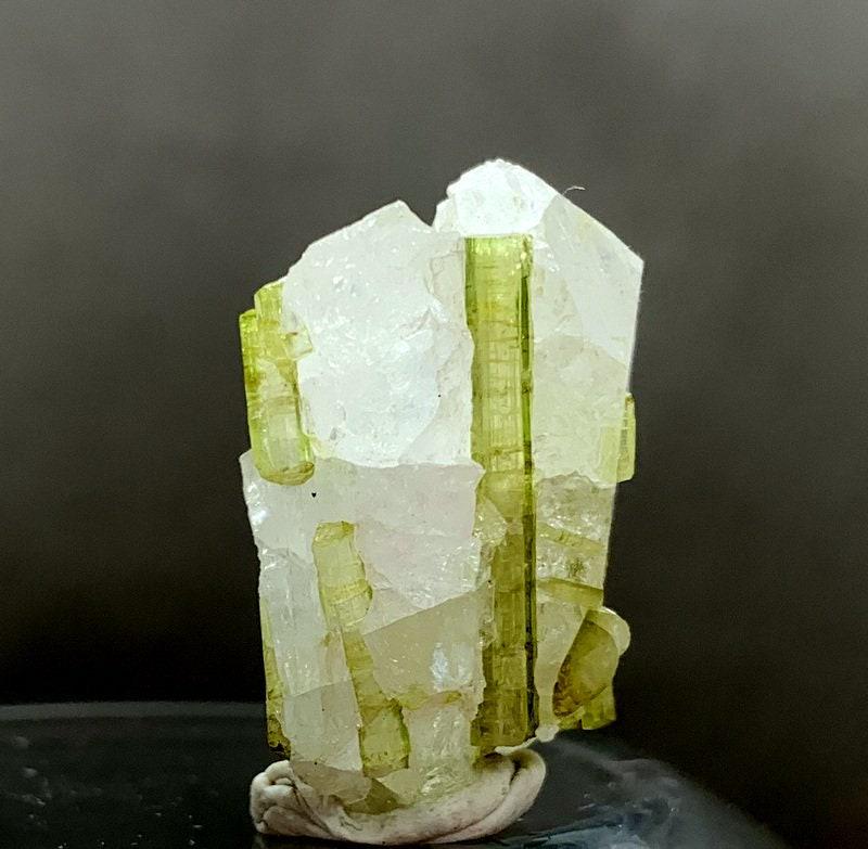 9 Grams Lovely Natural damagfree green tourmaline crystal in quartz specimen From Skardu pakistan (1 of 8)