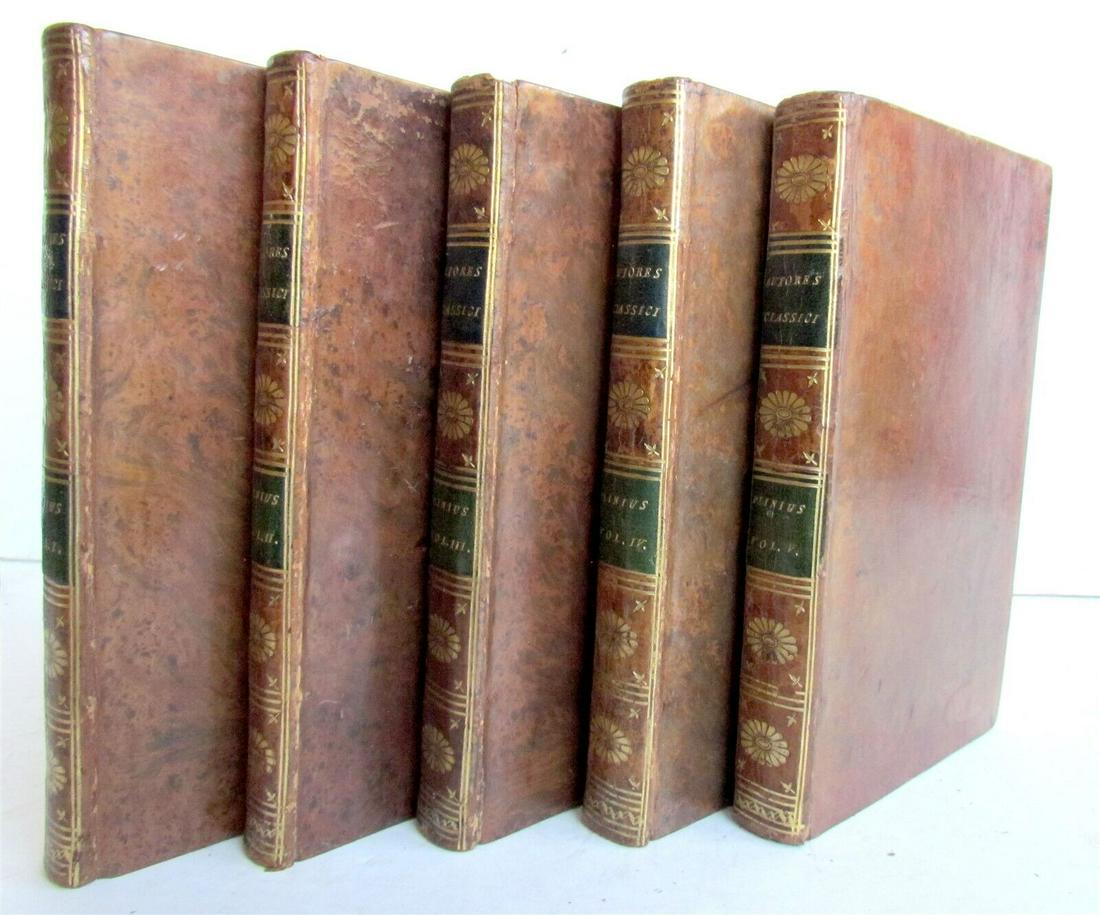 1784 GAII PLINII SECUNDI 5 VOL. AUTORES CLASSICI SERIES ANTIQUE PLINY THE ELDER (1 of 8)