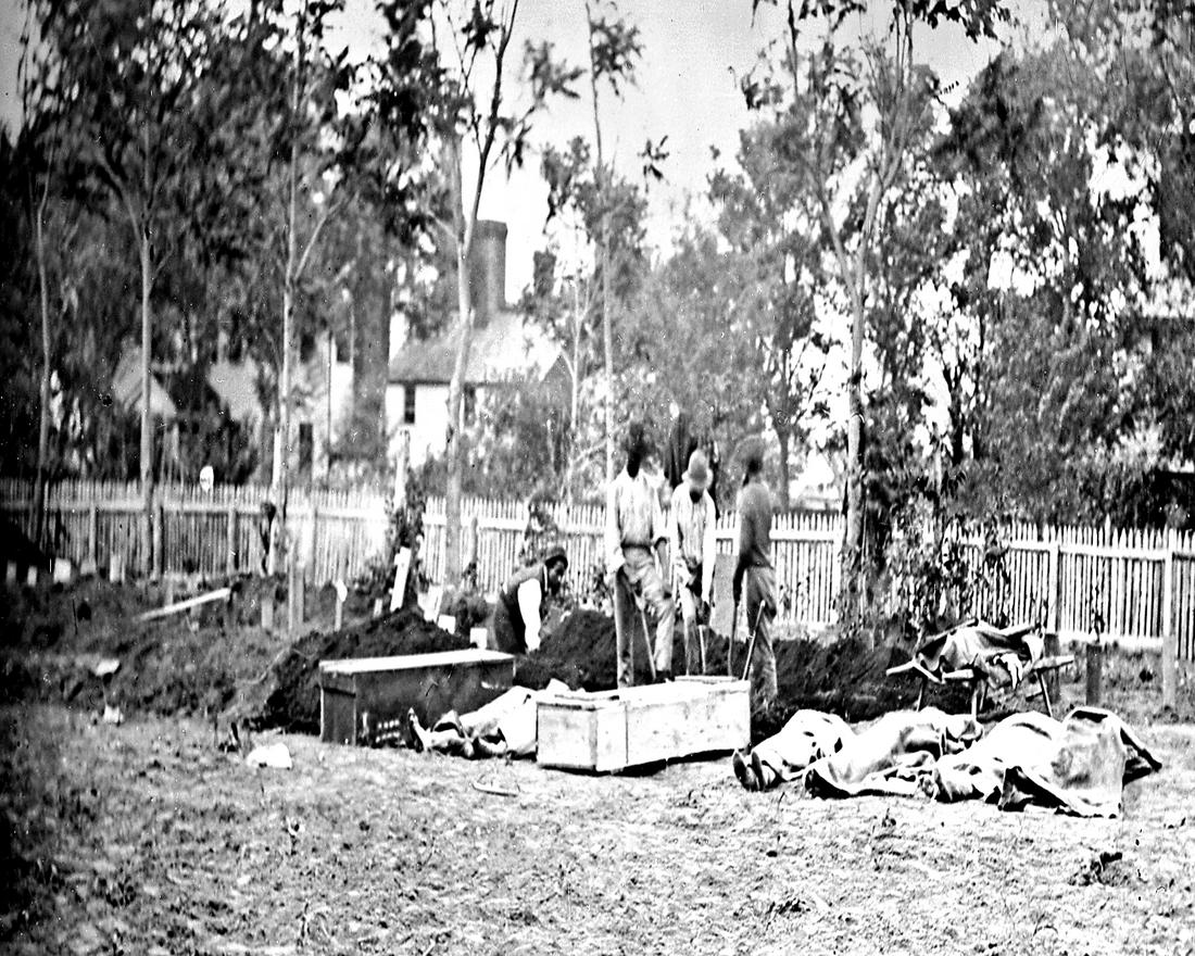 C. 1861, BURYING CONFEDERATE DEAD, BY MATTHEW BRADY: Title: C. 1861, BURYING CONFEDERATE DEAD, BY MATTHEW BRADY Artist/Source: MATTHEW BRADY Medium: CONTEMPORARY DYE BASED PHOTOLITHOGRAPH Date/Period: 1861 Dimension [INCHES]: 8 x 10 Origin: FREDERICKSBU