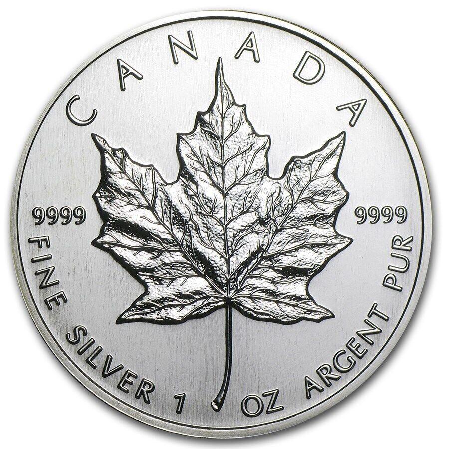 RCM 1994 .9999 Fine Silver Maple Leaf $5 Coin - 1 oz. - ASW (1 of 2)