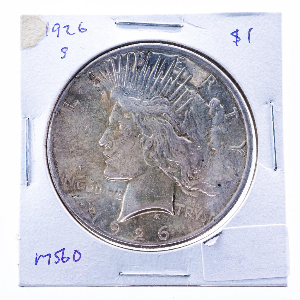 1926S USA Silver Peace Dollar MS 60 (1 of 2)