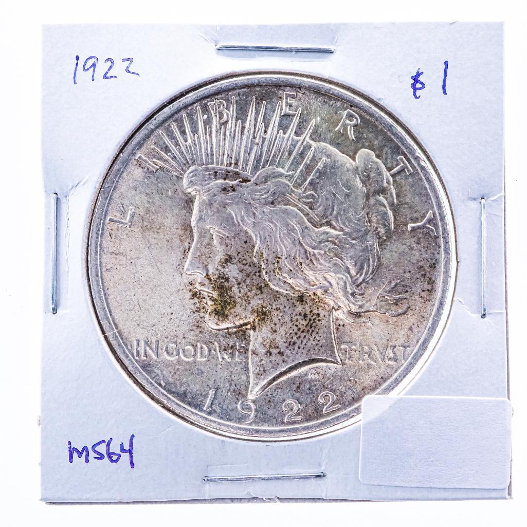 1922 USA Silver Peace Dollar MS64 (1 of 2)