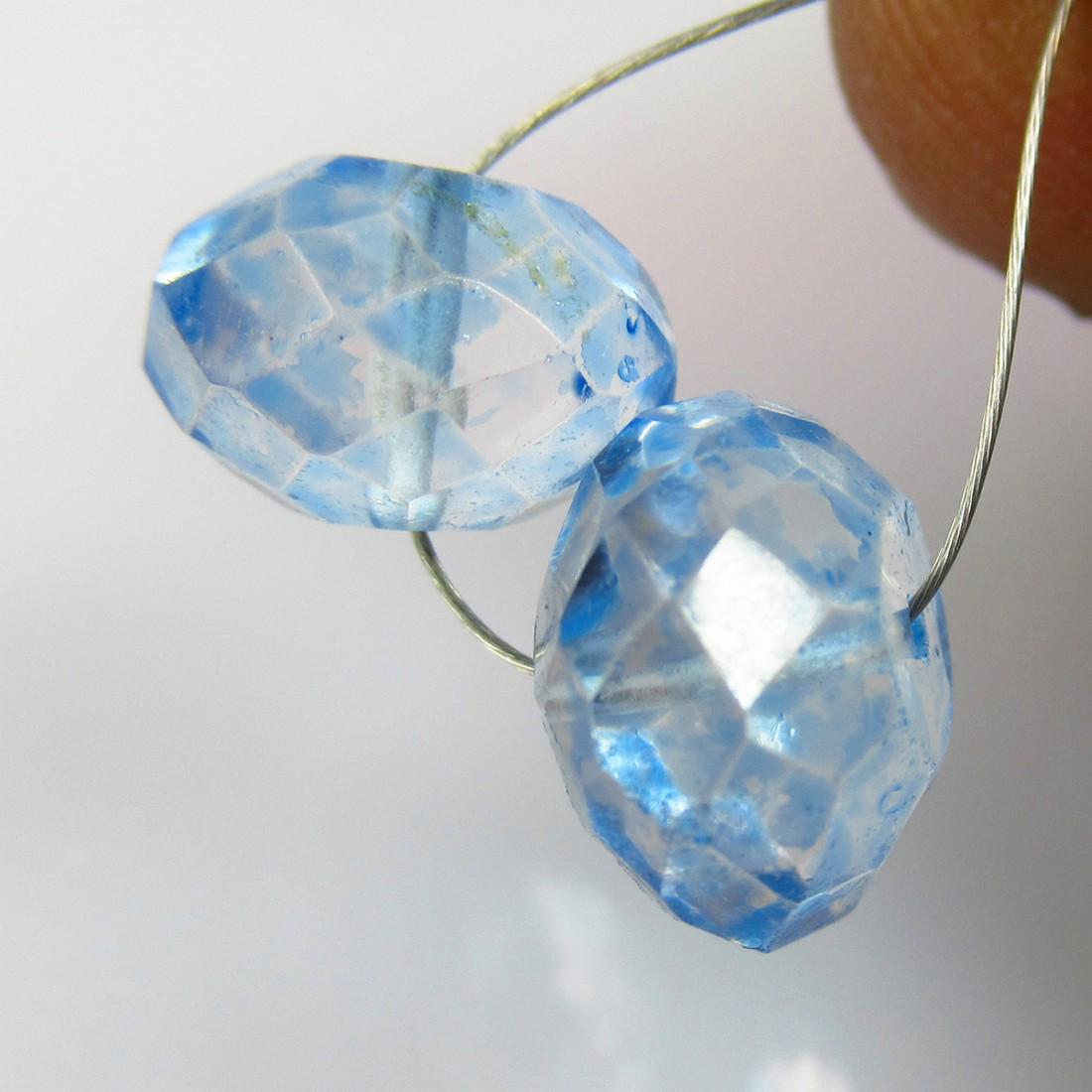 9.71 Ctw Natural 2 Blue Topaz Drilled Round Beads: No Reserve! Title: 9.71 Ctw Natural 2 Blue Topaz Drilled Round Beads Stone Clarity: Transparent Gemstones: Natural Blue Topaz Beads Carat Weights: 9.71 Size/Dimensions: 10.00 x 10.00 mm / 2 Pc's Addit
