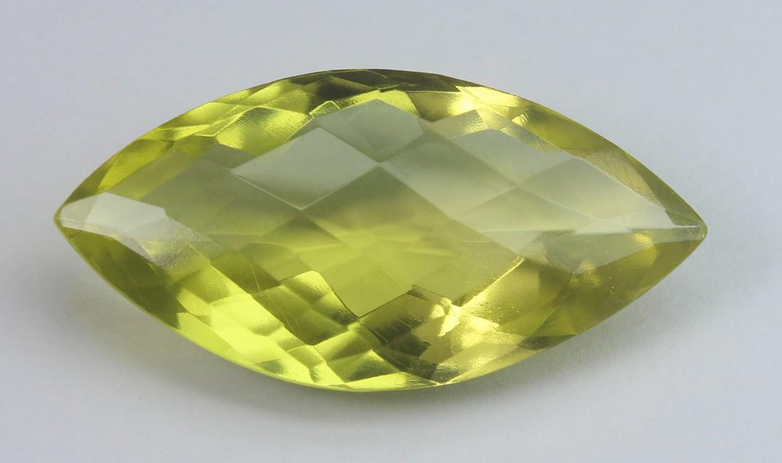 20.04 cts Natural Lemon Quartz: No Reserve! Gemstone: Natural Lemon Quartz Origin: Africa Weight: 20.04 carats Measurements: 13.00x15.02x8.80 mm Shape / Cut: Marquies Cut Colour: Yellow Transparency: transparent Treatment: No Treatm