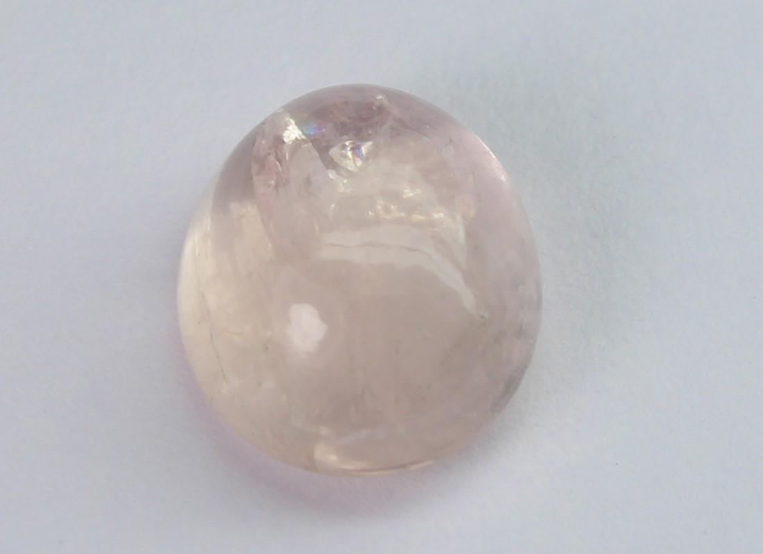 3.88 Cts Natural Morganite Lot: No Reserve! Gemstone: Natural Morganite Shape and Cut: Oval Cabochon Weight: 3.88 carats Measurements: 10.96x9.06x5.52 mm , Color: Peach Transparency: Transparent Treatment: No Treatment Origin: India
