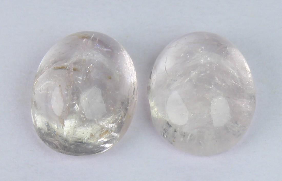 3.85 Cts Natural Morganite Lot: No Reserve! Gemstone: Natural Morganite Shape and Cut: Oval Cabochon Weight: 3.85 carats Measurements: 9x7 mm Number Of Stone: 2 Color: Peach Transparency: Transparent Treatment: No Treatment Shippi