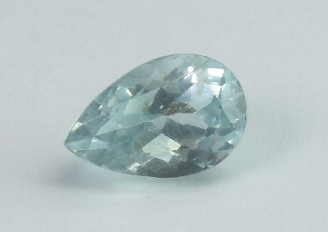 1.16 Cts Natural Aquamarine: No Reserve! Gemstone: Natural Aquamarine Origin: Australia Weight: 1.16 carats Dimensions: 8x5 mm , Shape: Pear Cut Color: Colorles Treatment: No Treatment Transparency: Transparent Clarity: No visibl