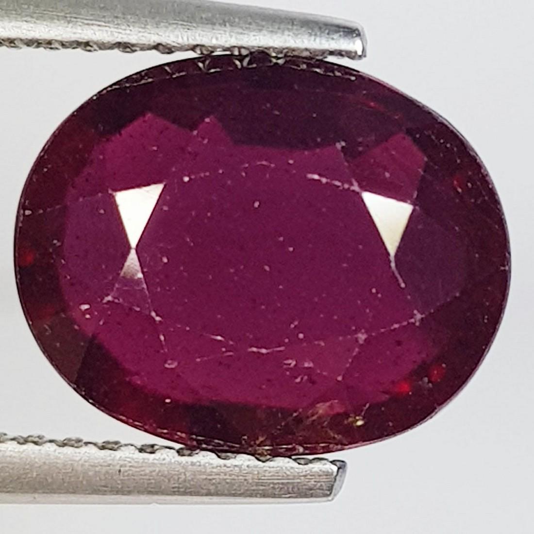 4.93 ctz " Natural Oval Cut Red Ruby (1 of 3)