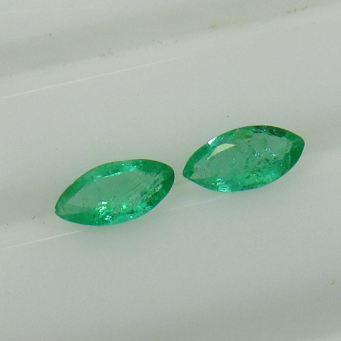 0.25 Ctw Natural Zambian Emerald Marquise Pair (1 of 2)