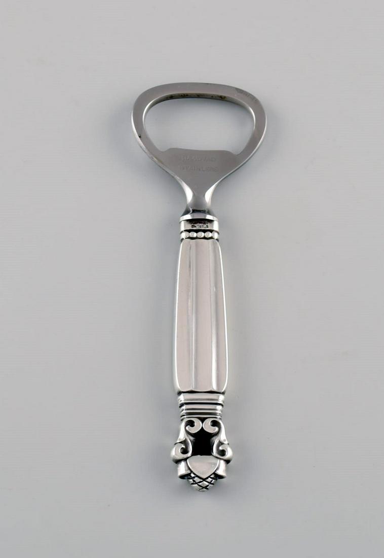 Georg Jensen Acorn bottle opener in sterling silver and stainless steel. Two pieces in stock (1 of 4)